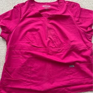 Grey's Anatomy by Barco Women's Classic 3-pocket Hot Pink Scrub Top